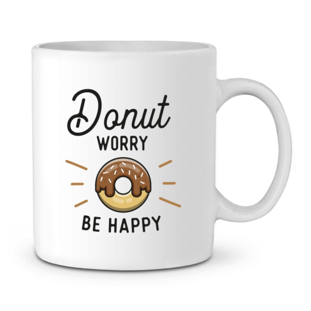 Mug - Donut Worry Be Happy - Blanc / Tu - Accessoires & Casquettes>Mugs
