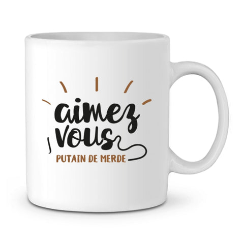Mug - Aimez Vous Putain De Merde - Blanc / Tu - Accessoires & Casquettes>Mugs
