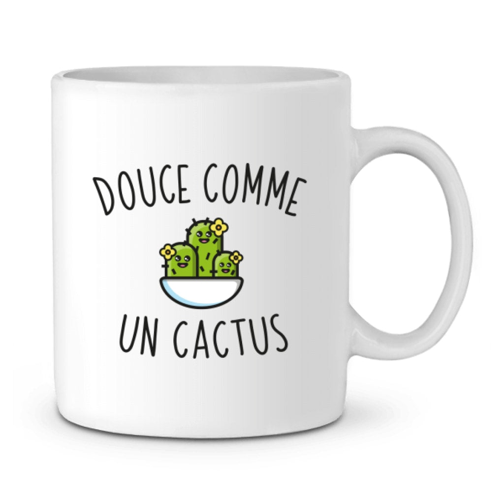 Mug - Douce Comme Un Cactus - Blanc / Tu - Accessoires & Casquettes>Mugs