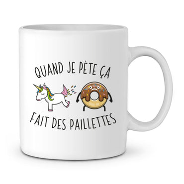 Mug - Quand Je Pète Ça Fait Des Paillettes - Blanc / Tu - Accessoires & Casquettes>Mugs