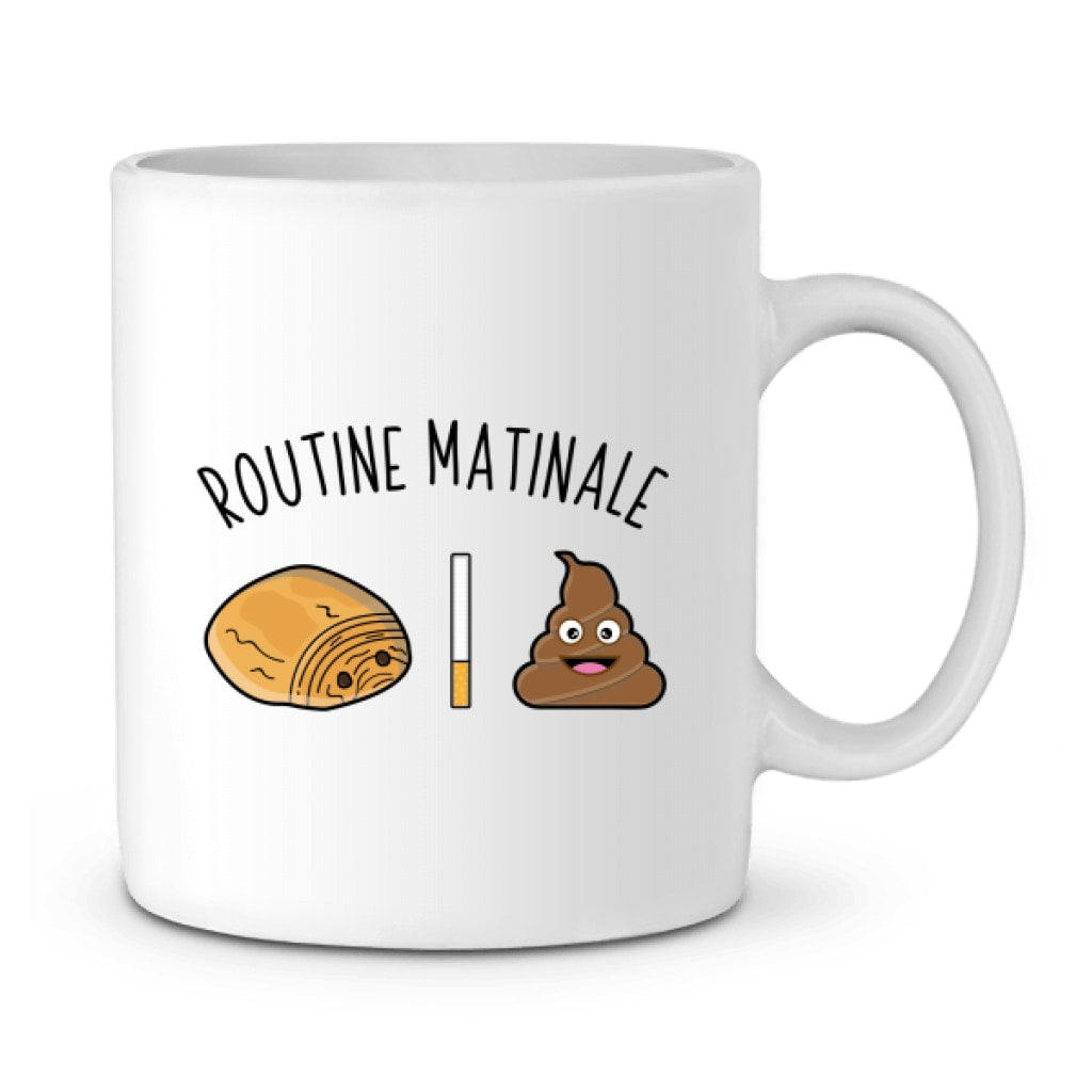 Mug - Routine Matinale Chocolatine - Blanc / Tu - Accessoires & Casquettes>Mugs