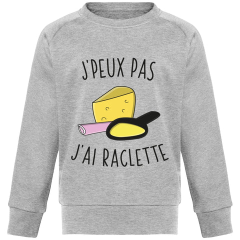 Sweat Enfant - Jpeux Pas Jai Raclette - Heather Grey / 3/4 Ans - Enfant & Bébé>Sweatshirts