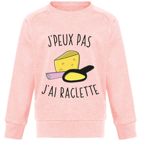 Sweat Enfant - Jpeux Pas Jai Raclette - Cream Heather Pink / 3/4 Ans - Enfant & Bébé>Sweatshirts
