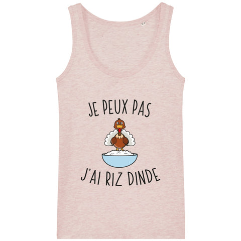 Débardeur - Jpeux pas jai riz dinde - Cream Heather Pink / XS - Femme>Tee-shirts