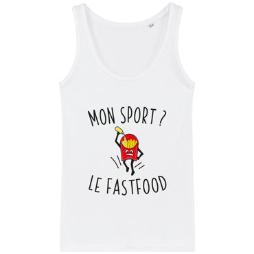 Débardeur - Mon sport le fastfood - White / XS - Femme>Tee-shirts