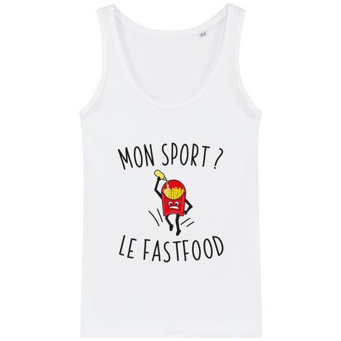 Débardeur - Mon sport le fastfood - White / XS - Femme>Tee-shirts
