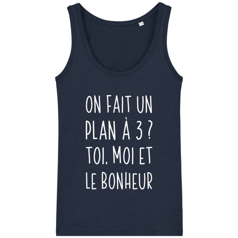 Débardeur - On fait un plan à trois - French Navy / XS - Femme>Tee-shirts