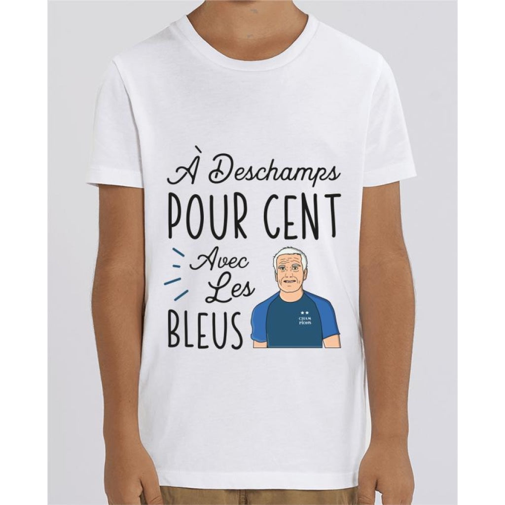 Tee Shirt Garçon - À Deschamps pour cent avec les bleus - White / 3/4 ans - Enfant & Bébé>T-shirts
