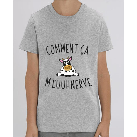 Tee Shirt Garçon - Comment ça meuuhnerve - Heather Grey / 3/4 ans - Enfant & Bébé>T-shirts