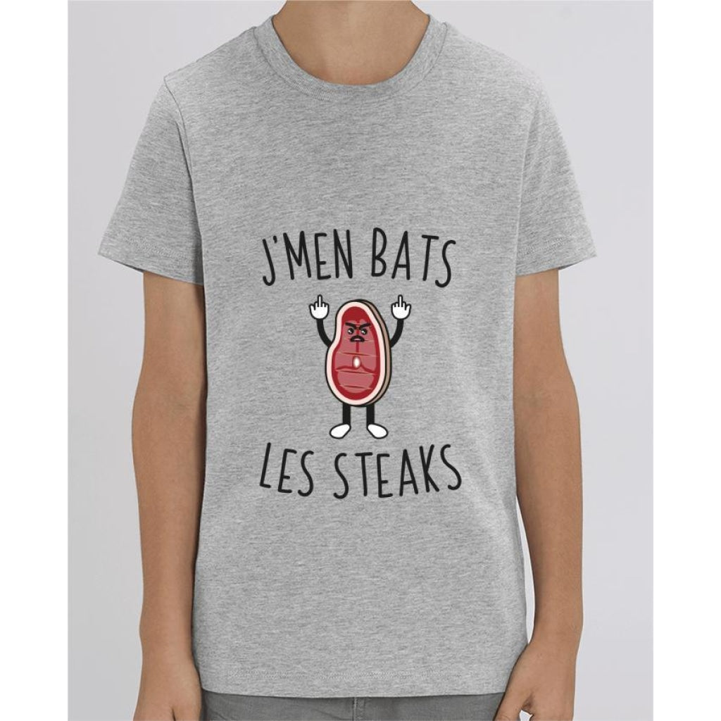 Tee Shirt Garçon - Jmen bats les steaks - Heather Grey / 3/4 ans - Enfant & Bébé>T-shirts