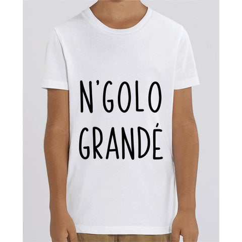 Tee Shirt Garçon - Ngolo Grandé - White / 3/4 ans - Enfant & Bébé>T-shirts