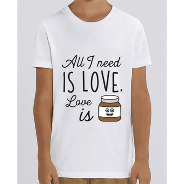 Tee Shirt Garçon - All I need is love - White / 3/4 ans - Enfant & Bébé>T-shirts