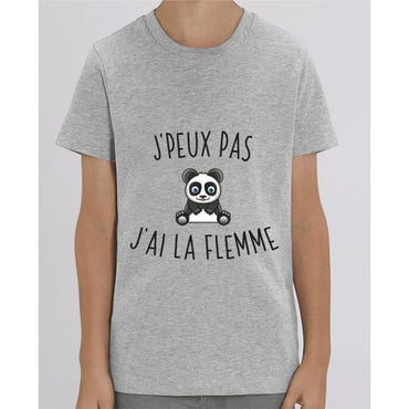 Tee Shirt Garçon - Jpeux pas jai la flemme - Heather Grey / 3/4 ans - Enfant & Bébé>T-shirts