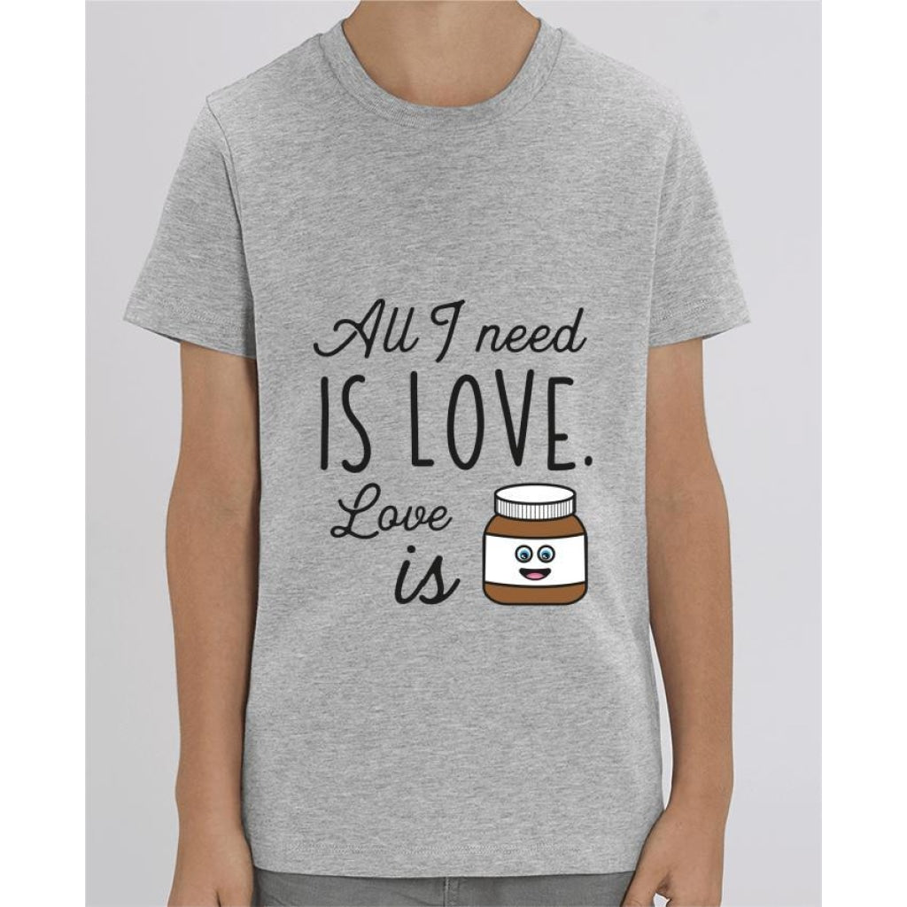 T-shirt Fille - All I need is love - Heather Grey / 3/4 ans - Enfant & Bébé>T-shirts