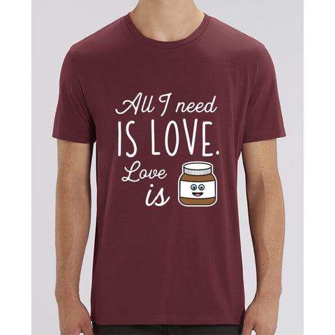 T-Shirt Homme - All I need is love - Burgundy / XXS - Homme>Tee-shirts