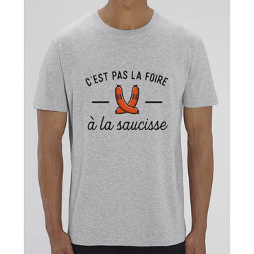 T-Shirt Homme - Cest pas la foire à la saucisse - Heather Grey / XXS - Homme>Tee-shirts