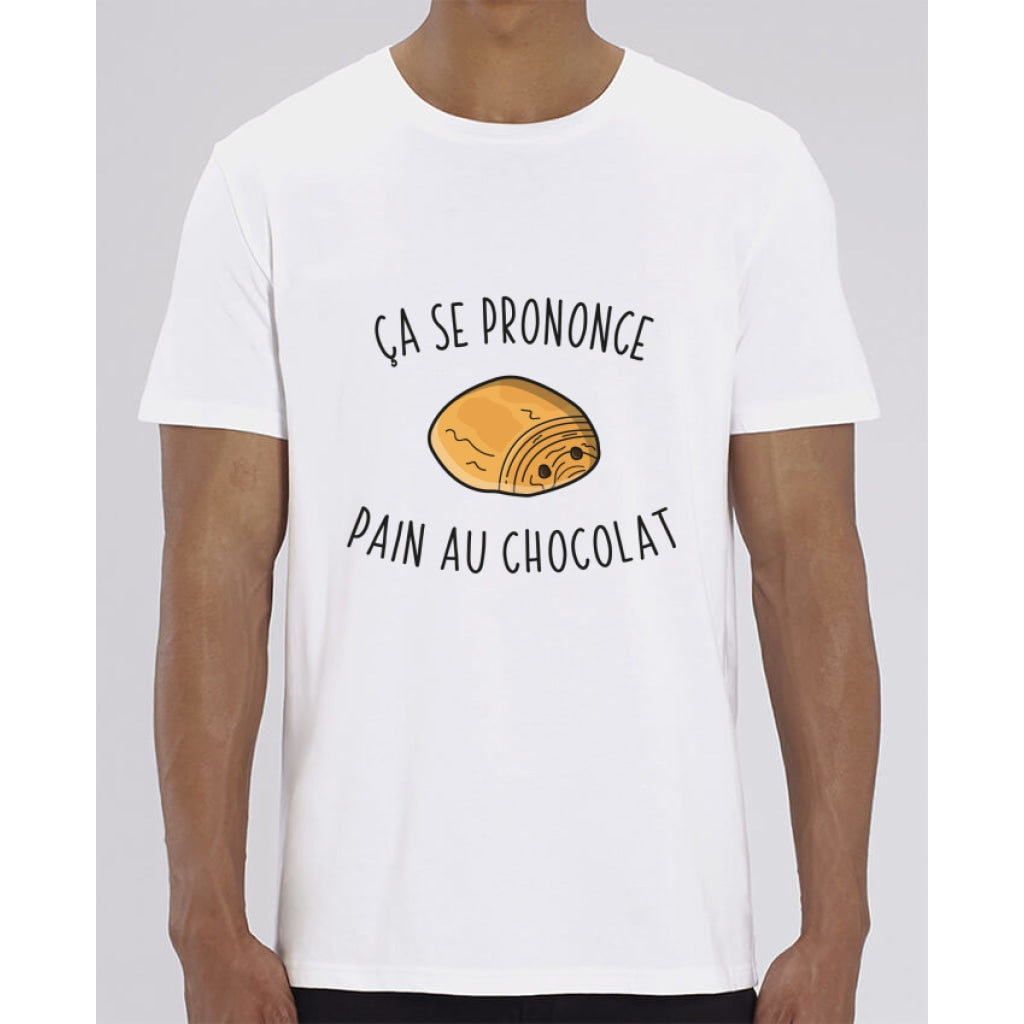 T-Shirt Homme - Ça se prononce pain au chocolat - White / XXS - Homme>Tee-shirts