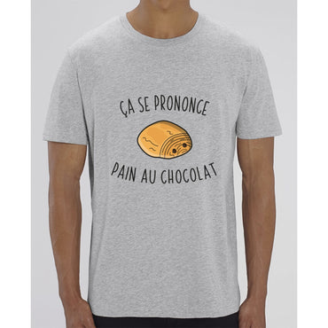 T-Shirt Homme - Ça se prononce pain au chocolat - Heather Grey / XXS - Homme>Tee-shirts
