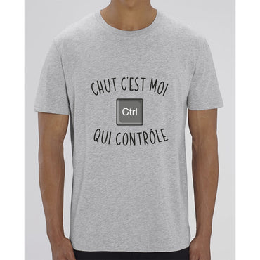 T-Shirt Homme - Chut cest moi qui contrôle - Heather Grey / XXS - Homme>Tee-shirts