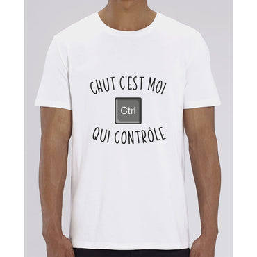 T-Shirt Homme - Chut cest moi qui contrôle - White / XXS - Homme>Tee-shirts