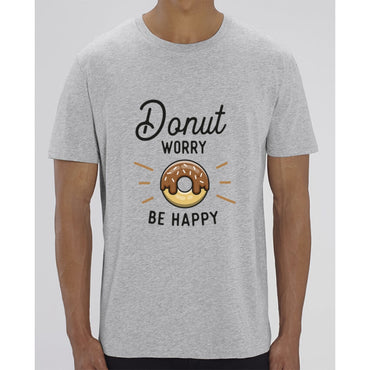 T-Shirt Homme - Donut worry be happy - Heather Grey / XXS - Homme>Tee-shirts