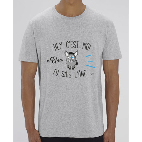 T-Shirt Homme - Hey cest moi us - Heather Grey / XXS - Homme>Tee-shirts