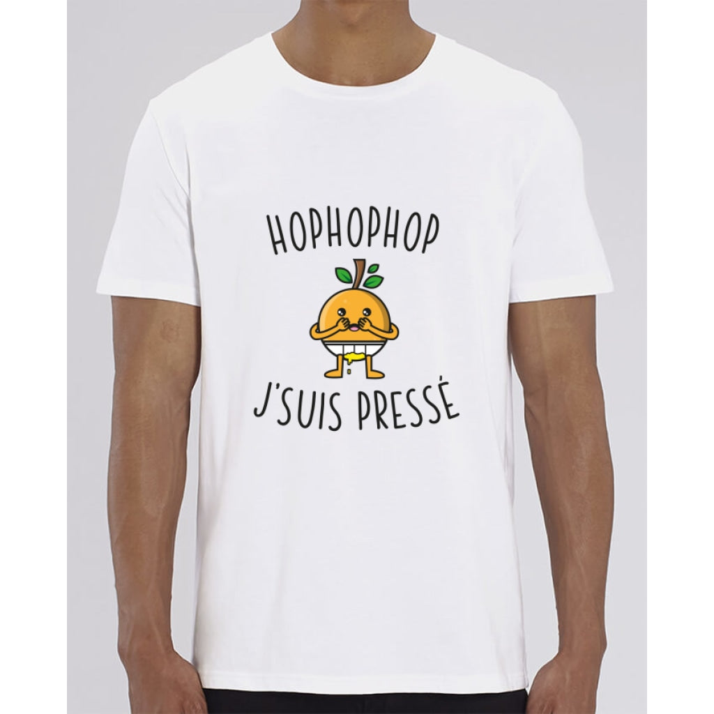 T-Shirt Homme - Hophophop jsuis pressé - White / XXS - Homme>Tee-shirts