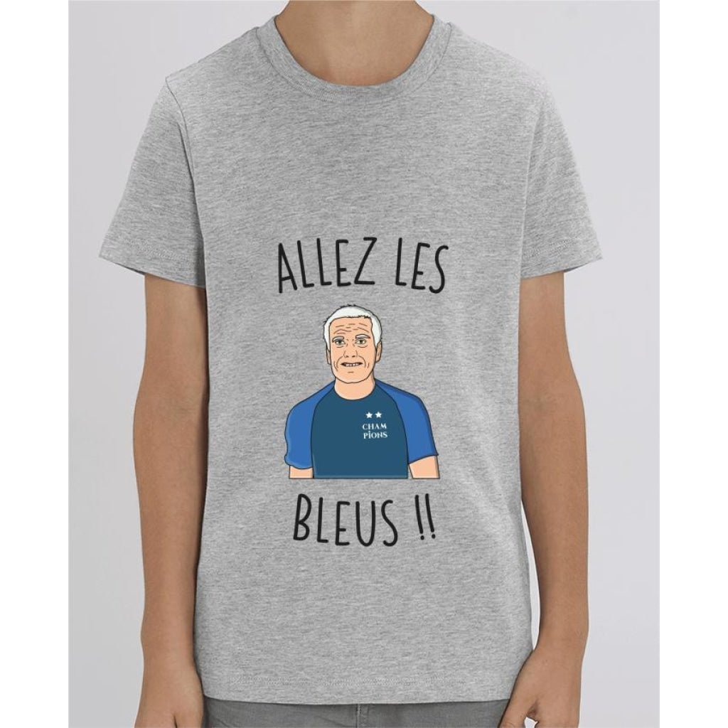 T-shirt Fille - Allez les bleus Deschamps - Heather Grey / 3/4 ans - Enfant & Bébé>T-shirts