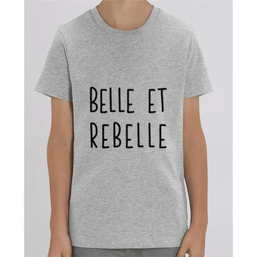 T-shirt Fille - Belle et rebelle - Heather Grey / 3/4 ans - Enfant & Bébé>T-shirts