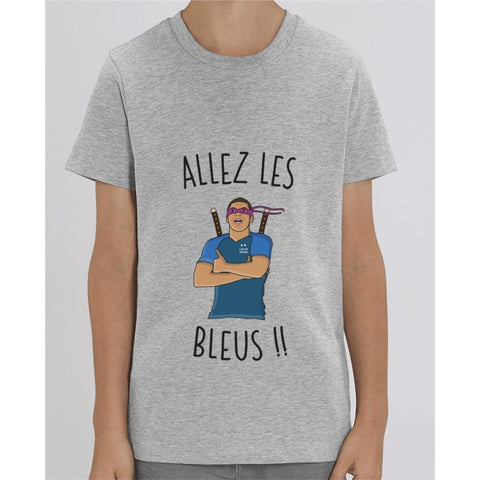 T-shirt Fille - Allez les bleus Mbappé - Heather Grey / 3/4 ans - Enfant & Bébé>T-shirts