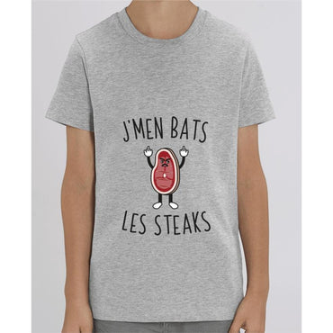 T-shirt Fille - Jmen bats les steaks - Heather Grey / 3/4 ans - Enfant & Bébé>T-shirts