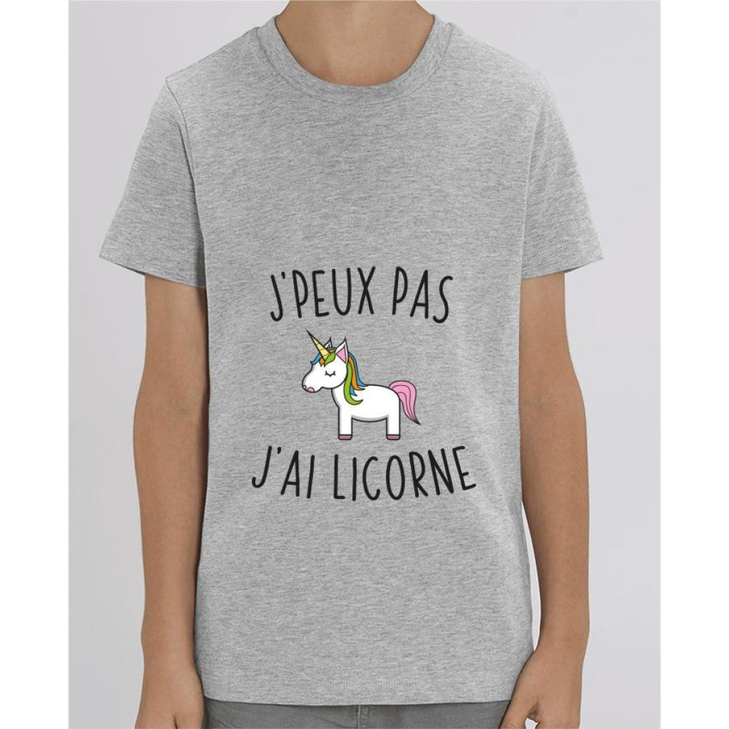 T-shirt Fille - Jpeux pas jai licorne - Heather Grey / 3/4 ans - Enfant & Bébé>T-shirts