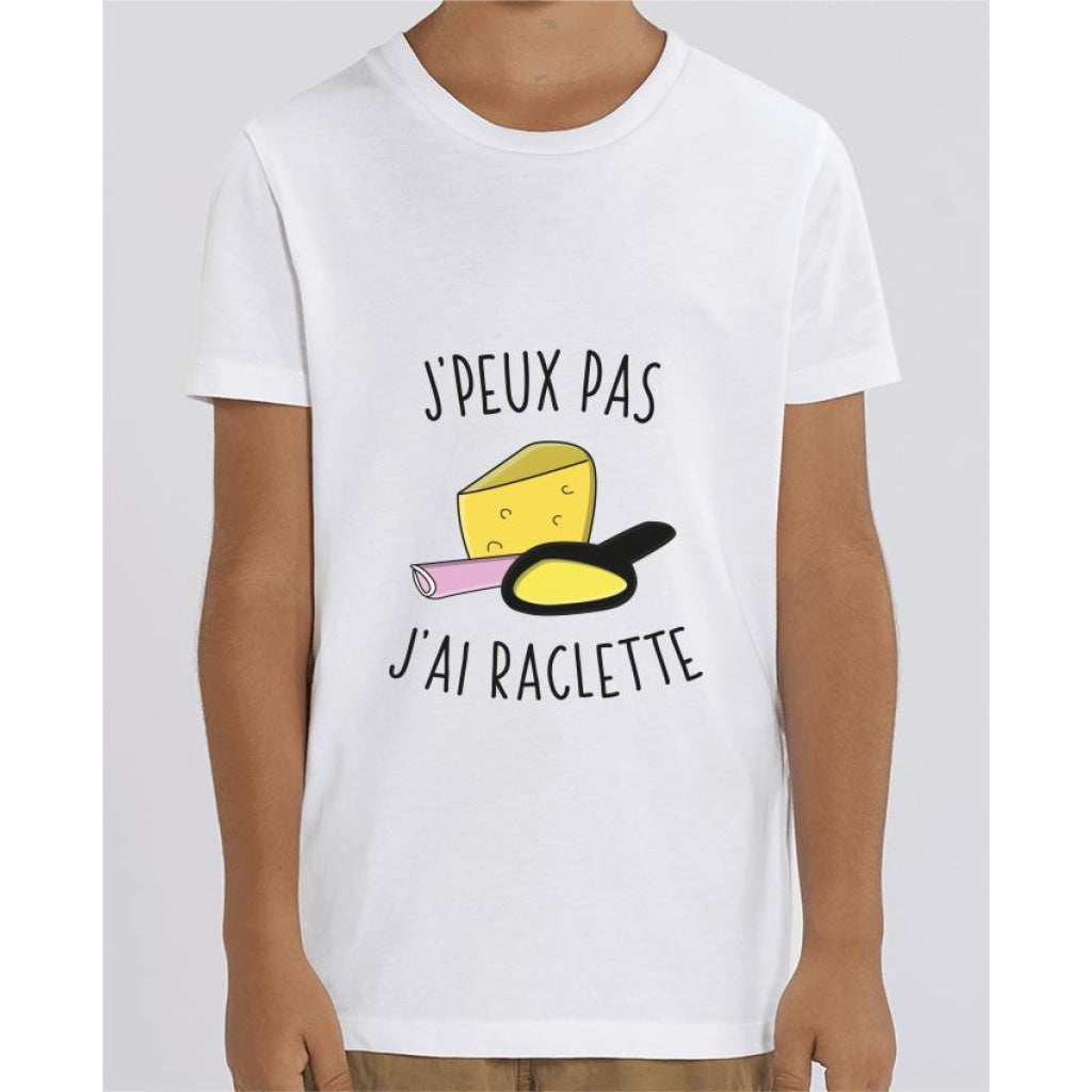 T-shirt Fille - Jpeux pas jai raclette - White / 3/4 ans - Enfant & Bébé>T-shirts