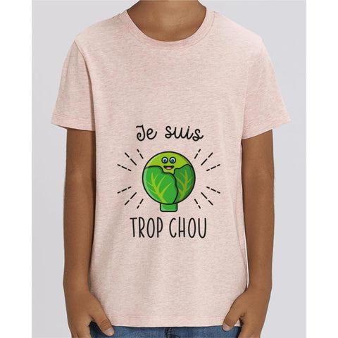 T-shirt Fille - Je suis trop chou - Cream Heather Pink / 3/4 ans - Enfant & Bébé>T-shirts