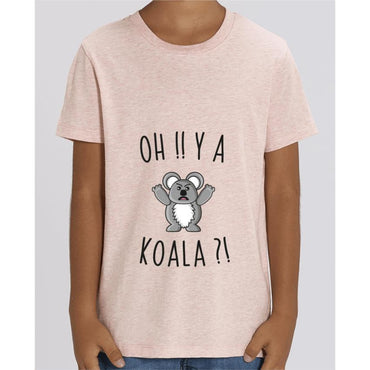 T-shirt Fille - Oh y a koala - Cream Heather Pink / 3/4 ans - Enfant & Bébé>T-shirts