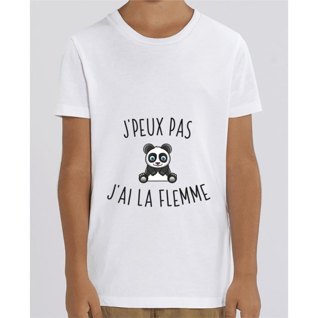 T-shirt Fille - Jpeux pas jai la flemme - White / 3/4 ans - Enfant & Bébé>T-shirts