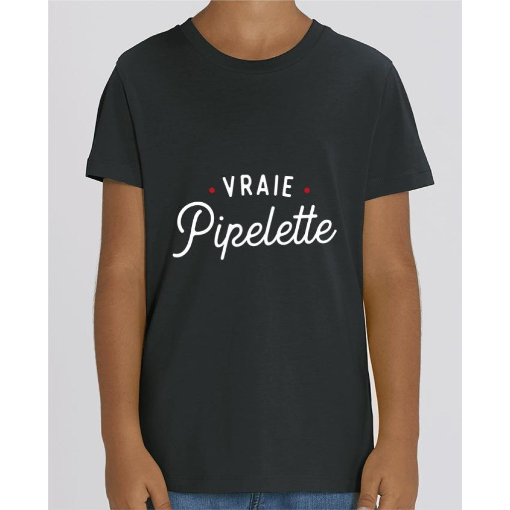 T-shirt Fille - Vraie pipelette - Black / 3/4 ans - Enfant & Bébé>T-shirts