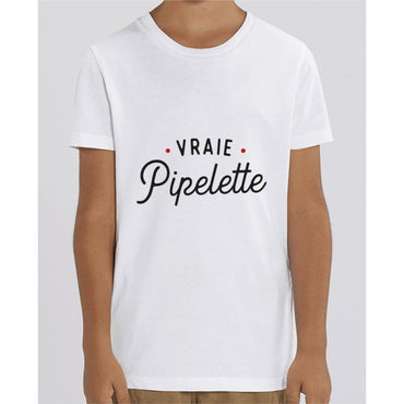 T-shirt Fille - Vraie pipelette - White / 3/4 ans - Enfant & Bébé>T-shirts