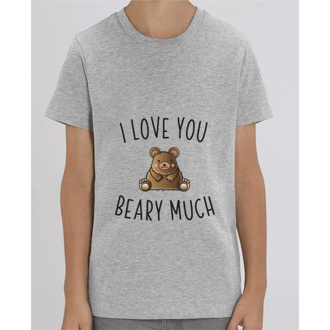 T-shirt Fille - I love you beary much - Heather Grey / 3/4 ans - Enfant & Bébé>T-shirts