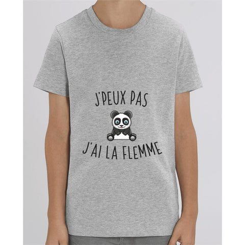 T-shirt Fille - Jpeux pas jai la flemme - Heather Grey / 3/4 ans - Enfant & Bébé>T-shirts