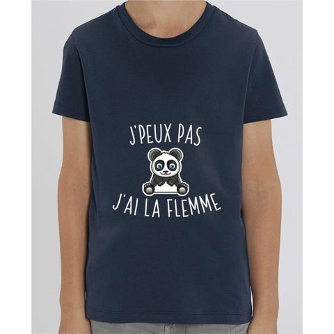 T-shirt Fille - Jpeux pas jai la flemme - French Navy / 3/4 ans - Enfant & Bébé>T-shirts