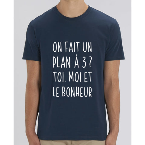T-Shirt Homme - On fait un plan à trois - French Navy / XXS - Homme>Tee-shirts