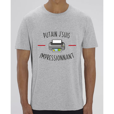 T-Shirt Homme - Putain jsuis impressionnant - Heather Grey / XXS - Homme>Tee-shirts