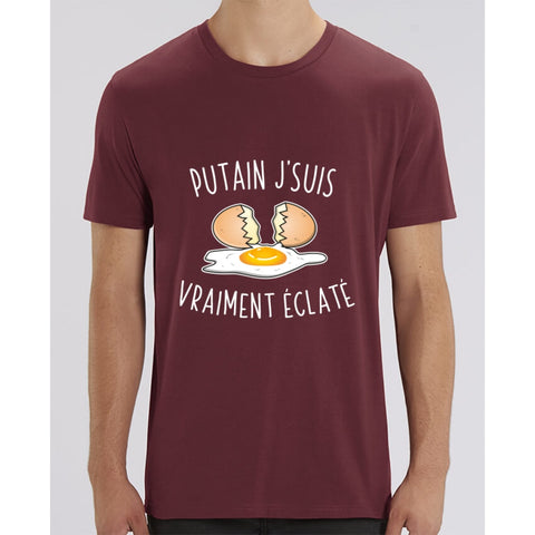 T-Shirt Homme - Putain jsuis vraiment éclaté - Burgundy / XXS - Homme>Tee-shirts