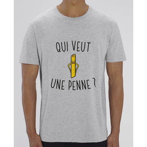 T-Shirt Homme - Qui veut une penne - Heather Grey / XXS - Homme>Tee-shirts