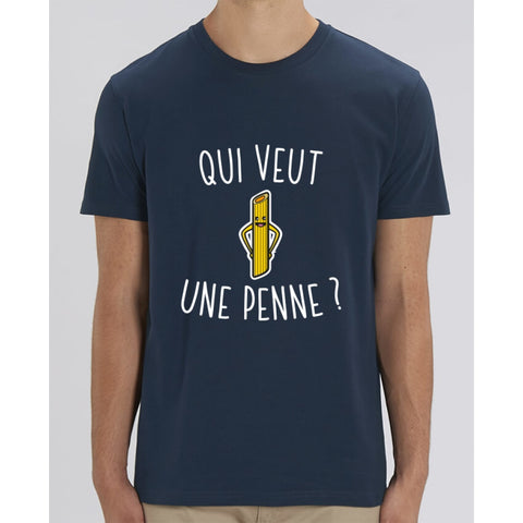 T-Shirt Homme - Qui veut une penne - French Navy / XXS - Homme>Tee-shirts
