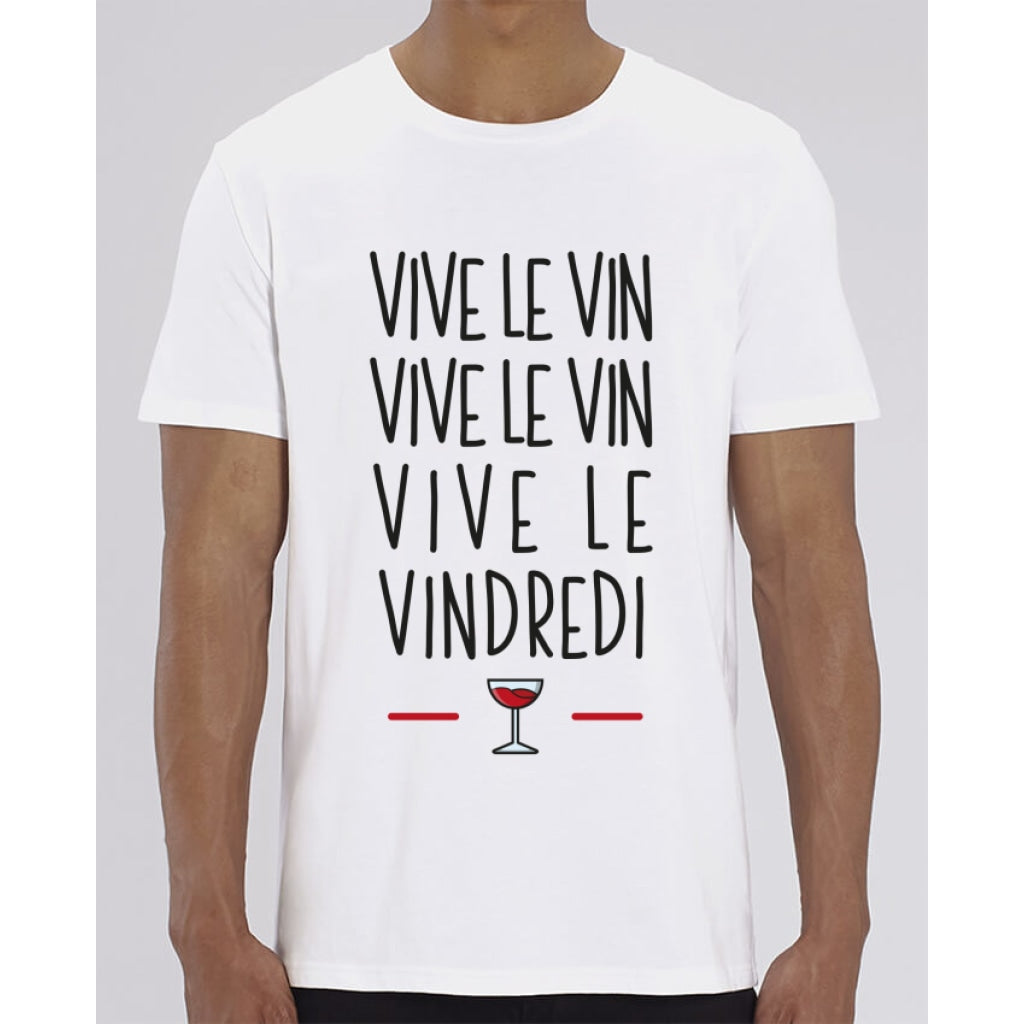 T-Shirt Homme - Vive le vin - White / XXS - Homme>Tee-shirts