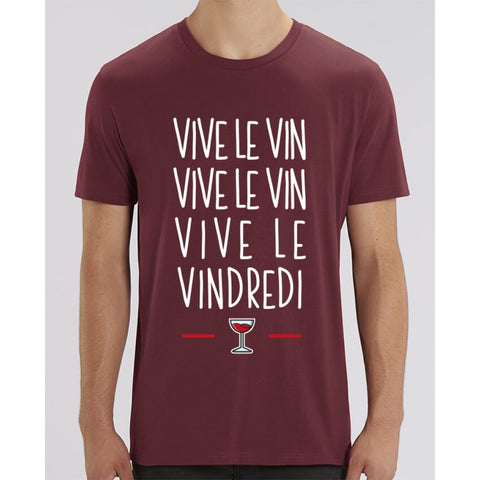 T-Shirt Homme - Vive le vin - Burgundy / XXS - Homme>Tee-shirts