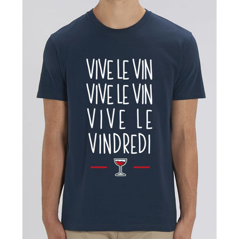 T-Shirt Homme - Vive le vin - French Navy / XXS - Homme>Tee-shirts