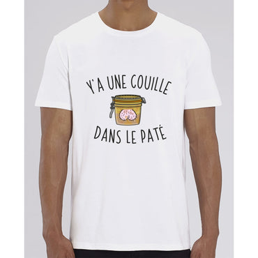T-Shirt Homme - Y a une couille dans le paté - White / XXS - Homme>Tee-shirts